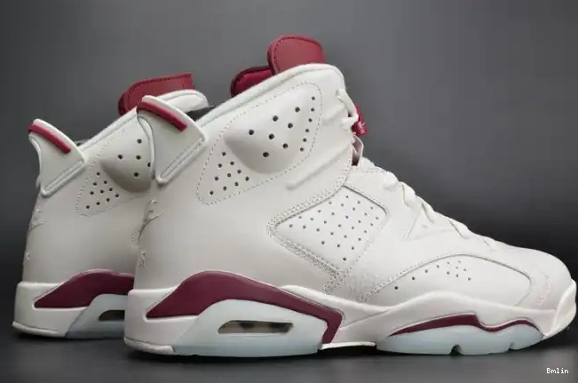 Bmlin Shoes Jordan 384664-116 Maroon white 6 Retro Air 0501